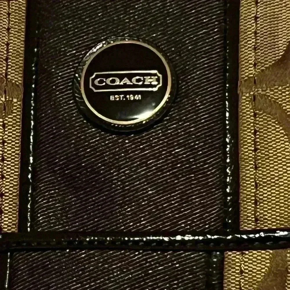 COACH F25771 SIGNATURE STRIPE TOTE SHOULDER BAG